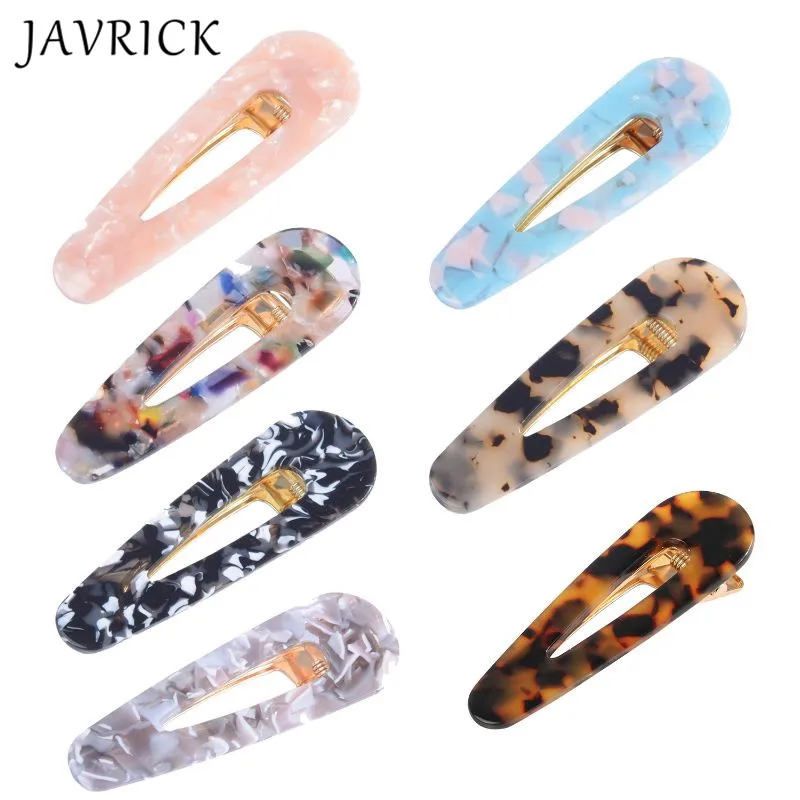 

1 Set Simple Fashion Acetate Hairpin Women Girls Bangs Clip Marble Effect Acrylic Sheet Candy Color Hair Accessories Jewelry