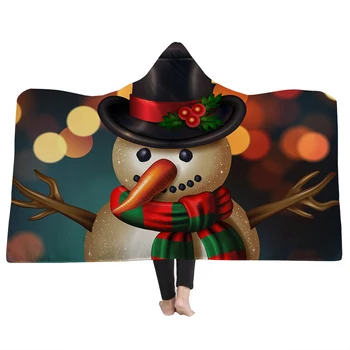 

For children lovely Blankets hats high quality new design sofa Blankets comfortable keep warm Christmas Snowman Blankets