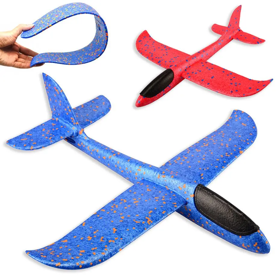 

2019 Toys EPP Foam Hand Throw Airplane Outdoor Launch Glider Plane Kids Gift Toy 48CM Interesting Toys