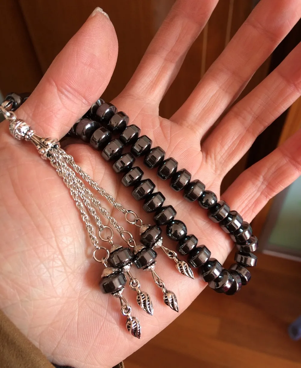 

tesbih 6mm*9mm muslim gift islamic 33 black hematite Prayer beads Rosary Muslim tasbih Misbaha Masbaha Allah tespeeh sibaha
