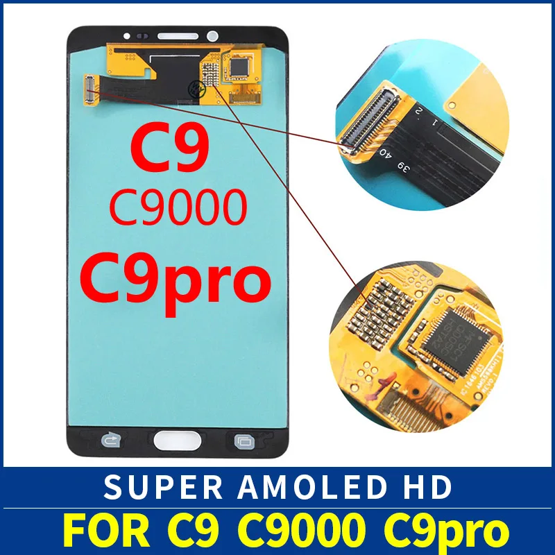 Супер AMOLED для SAMSUNG GALAXY C9 Pro LCD C9000 дисплей сенсорный экран дигитайзер сборка Замена