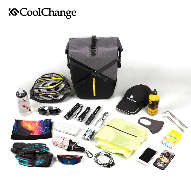 CoolChange Bicycle Bag Waterproof Reflective Large Capacity Cycling Luggage Carrier Bag Nylon Rear Saddle Bag Bike Accessories CoolChange Bicycle Bag Waterproof Reflective Large Capacity Cycling Luggage Carrier Bag Nylon Rear Saddle Bag Bike Accessories