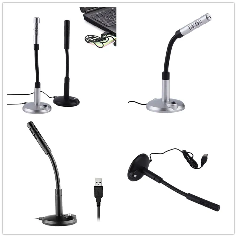 

1Pcs Microphone Vocal Record Singing Studio PC USB for Computer Vol Adjust Switch Rotatable Flexible Professional Mic