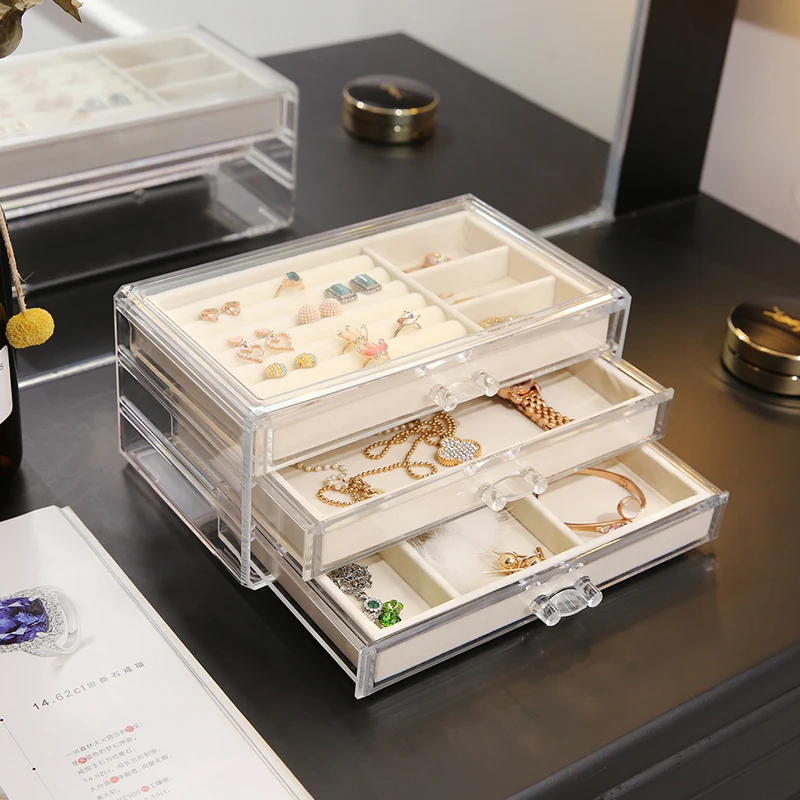  ANFEI New Small Jewelry Display Tray Using The High Quality Cream Velet Material Feel Comfortable R