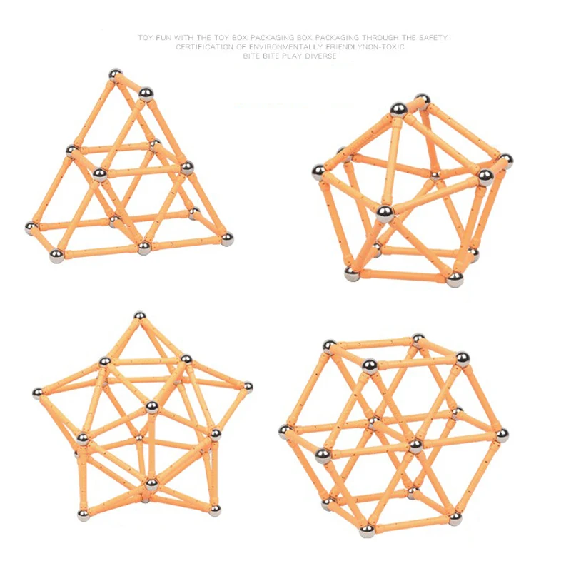 Магнитные стержни и металлические шарики магнитные модели и строительные блоки игрушки DIY дизайнер образовательное Строительство игрушки набор для детей