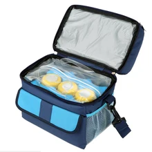 Двойной Слои Портативный Детская сумка для ланча Еда сумка-холодильник бутылки молока рюкзак для кормления для Для женщин сохраняющая тепло, термо изоляции мешок