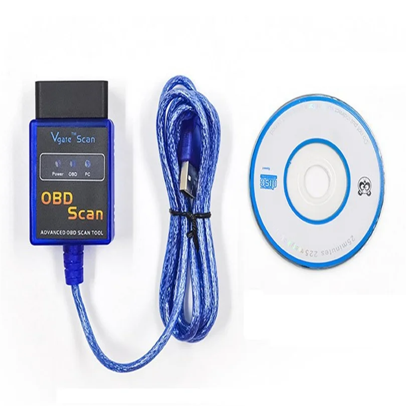 Популярный автомобильный детектор с USB интерфейсом ELM327 v1.5 OBD 2 диагностический