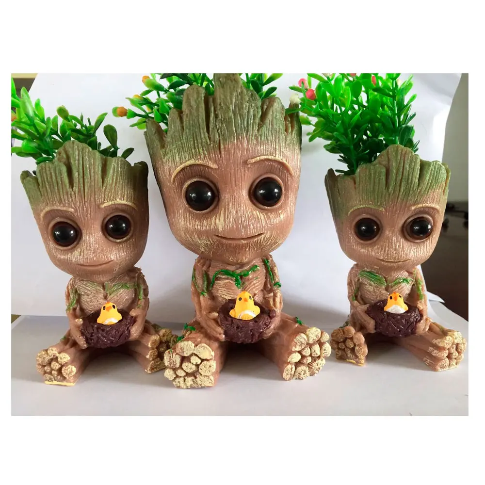 

America Animation Guardians Of The Galaxy Flower Pot Tree Groot Doll Action Figure Model Toy Desktop Ornaments Marvel Groot
