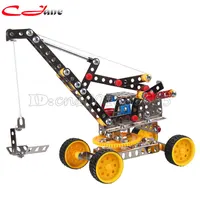 DIY Hot children's educational toys fun Metal building blocks assembled crane assembly model Improve ability