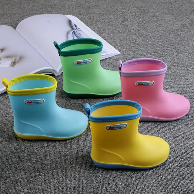 Hot Sale Colorful Boys Girls Rain Boots Children Rainboots Children's shoes Warm Waterproof
