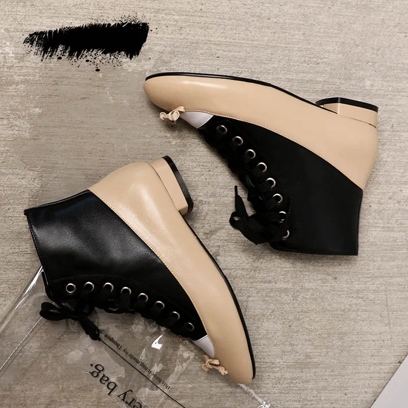 Herbst 2018 blau Mode Stiefel Frühling plush Botas Mujer Vintage apricot Schweinsleder Neue Schwarzes Frauen Chelsea Mycolen himmel Ankunft Stiefeletten apricot Martin td7WUnRtqw