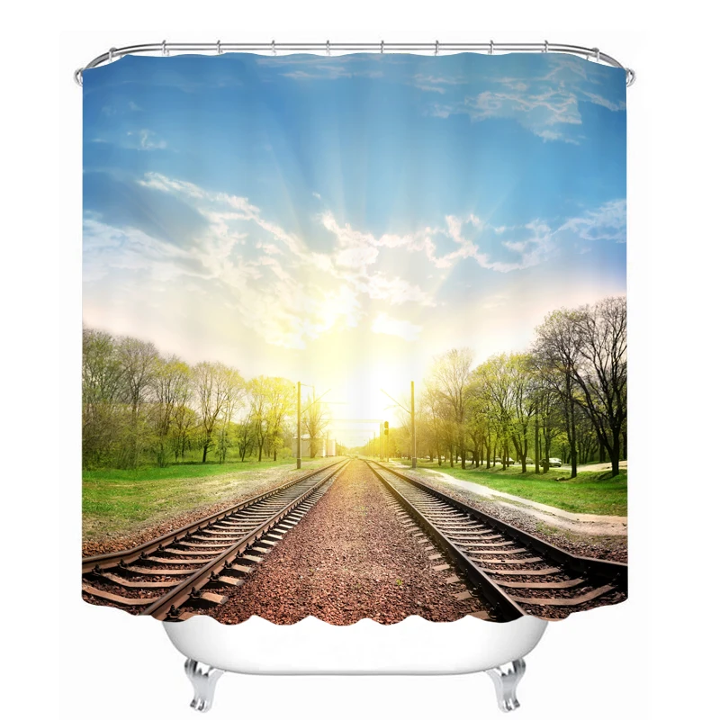 MYRU 3D Print Waterproof Beautiful Scenery Shower Curtains Bath