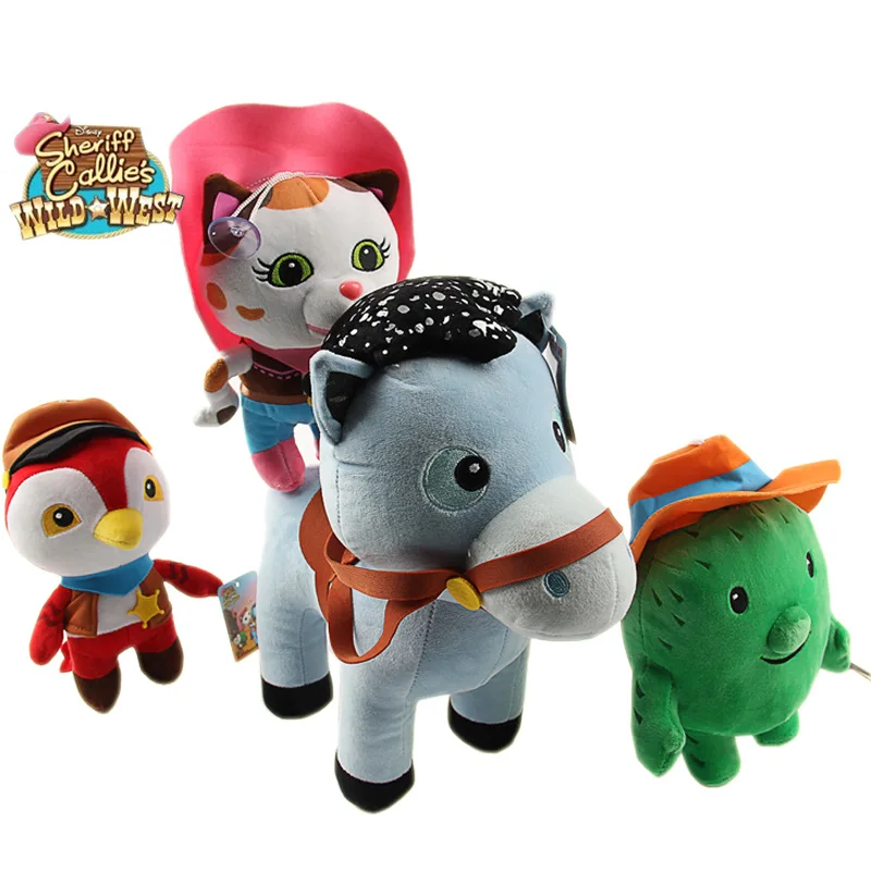 

Hot Sheriff Callie's Wild West Cowboy Callie Cat Kitty Stuffed Plush Dolls Anime Cartoon Character Soft Elf Toys for Chilfren