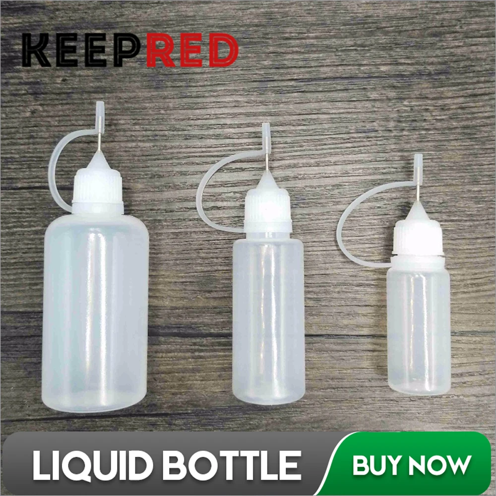 

KEEPRED 2pcs/5pcs Plastic Empty E Liquid Bottle with Long Tip Needle Dropper Bottle 10ml/20ml/50ml for Vape Electronic Cigarette