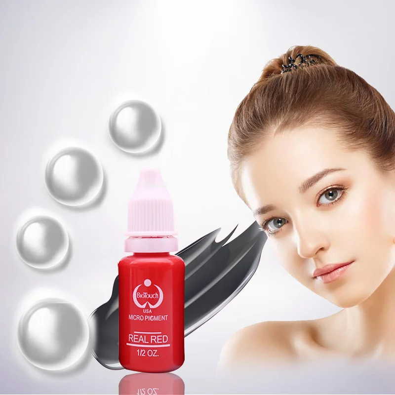 

10 Colors Tattoo Makeup Permanent Tattoo Ink Set 15ml one Bottle BioTouch Pigment for Eyebrow Embroidery Tattoo Makeup Pigment