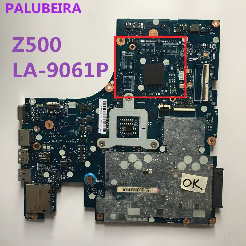 Материнская плата ddr1 Z2 LA-9061P для lenovo ноутбука ideapad Z500 DDR3 протестирована |