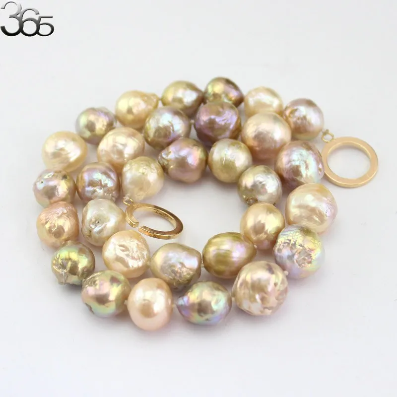 10-12 мм цветные натуральные пресноводные круглые жемчужные бусы Edison Reborn золотое ожерелье с застежкой 18 дюймов