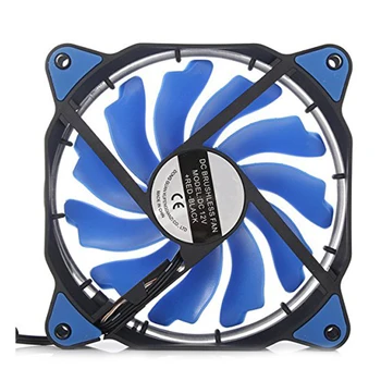 

PPYY NEW -3-Pin/4-Pin 120mm PC Computer Case CPU Cooler Cooling Fan with LED Light DC12V -Blue