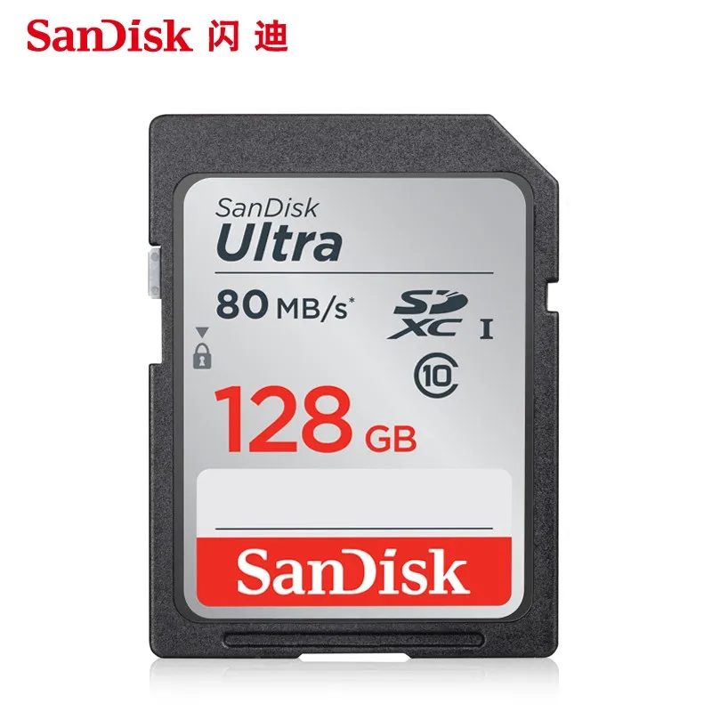 Оригинальный SanDisk SD карты 128 ГБ 64 32 Class 10 карт памяти 16 C10 80 МБ/с. SDHC SDXC Поддержка