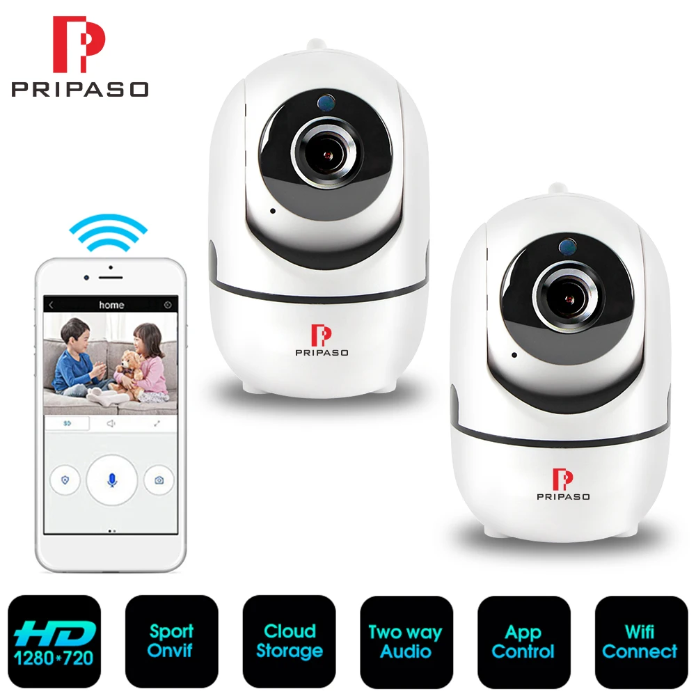 

HD 720P IP Camera Home Security Auto Tracking Wireless Mini Camera IR-cut Automatic Tracking Camera P2P Remote cam