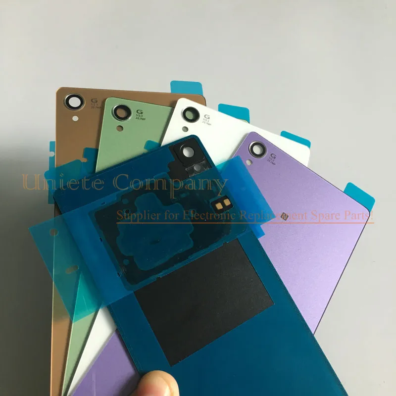 Новая Задняя стеклянная крышка батарейного отсека для Sony Xperia Z3 D6653 задняя с