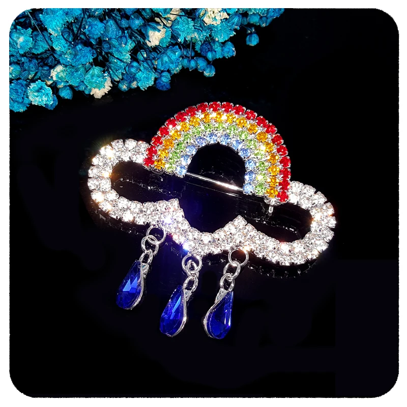 

GRANDBLING Fantastic Design of BlingBling Rainbow Brooch Pin Wholesale Price Brooch Unique Jewelry&Gift