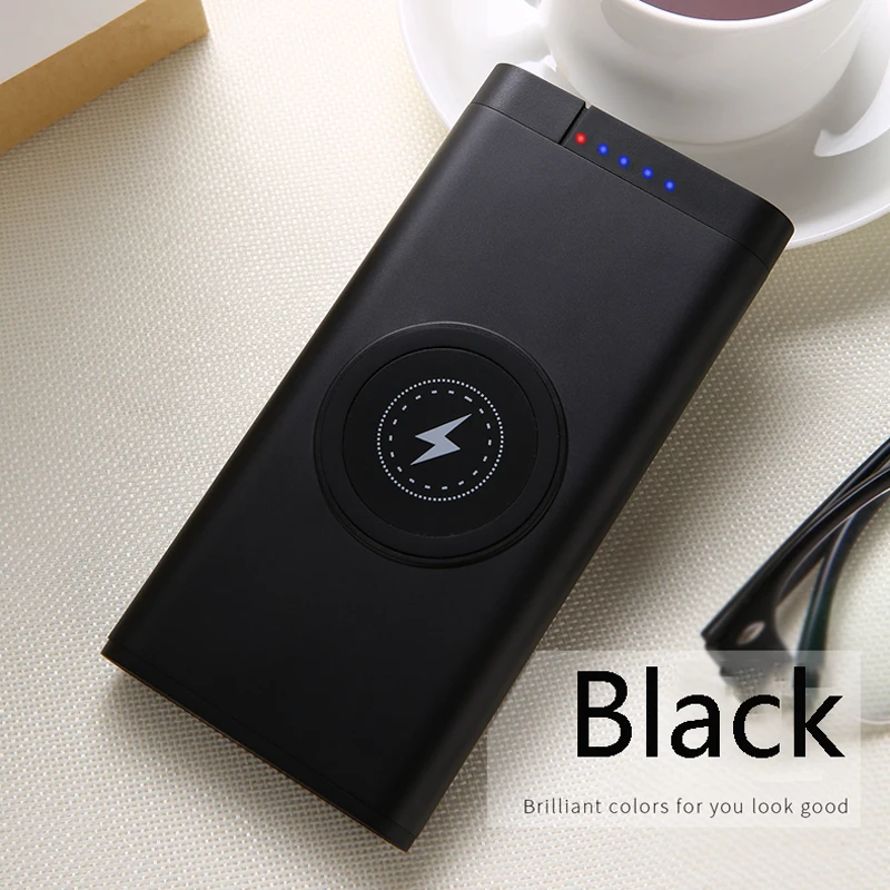 Power Bank 10000 Mah Qi wireless charging metal Slim Charger battery power bank large capacity For iphone 6/7/8 X Hot Sales Power Bank 10000 Mah Qi wireless charging metal Slim Charger battery power bank large capacity For iphone 6/7/8 X Hot Sales