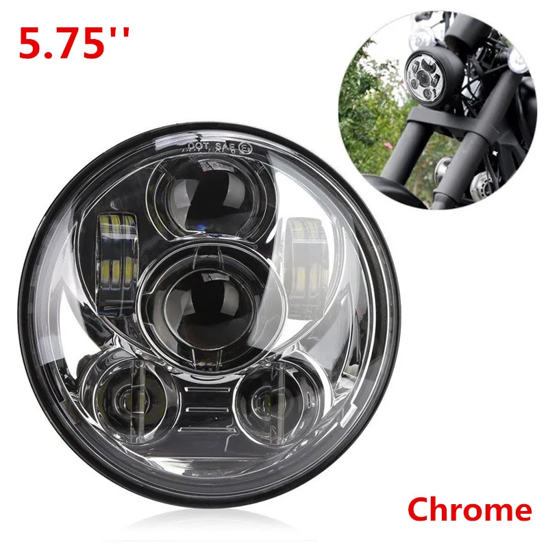 

Hot Sale Accesorios Motos 5.75'' Round LED Headlamp Motorcycle Projector Headlight for Dyna Sreet Bob Iron 883 L011