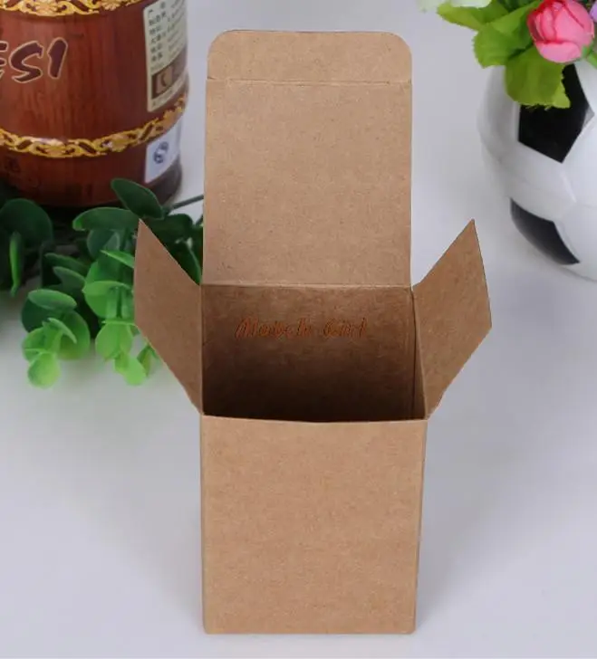 50 шт. ширина Размер 9 x9cm белый Бумага Carft Подарочная коробка из крафт бумаги