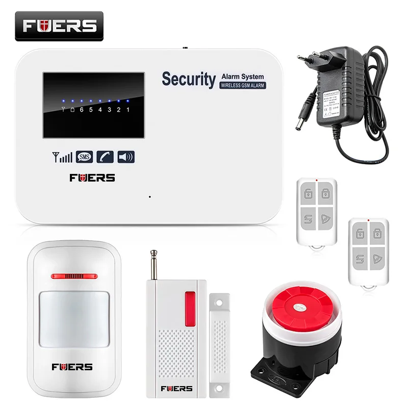 FUERS IOS Android APP phone dial remote control GSM Alarm System Home Security Russian English Voice Prompt Security Alarm