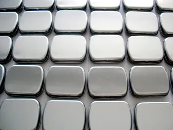 

hinge tin box square tin silver tin gift box sealing plain tin 58X45X15mm