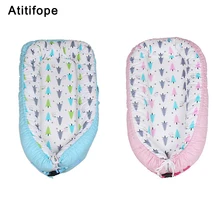 Для новорожденных безопасная и комфортная Детская кровать из хлопка переносная люлька бионическая кровать складная Подарочная сетка Съемная стирка