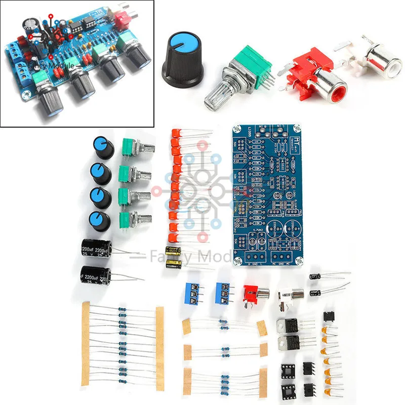 NE5532 OP-AMP ايفي مكبر صوت نغمة EQ لوحة تحكم المضخم DIY أطقم