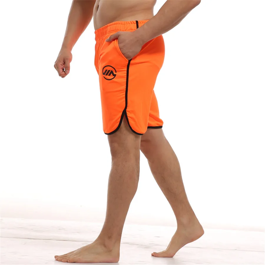Мужские спортивные шорты для фитнеса, бодибилдинг, длина по колено, бегуны для тренировок, Кроссфит, мужские летние повседневные быстросохнущие пляжные шорты