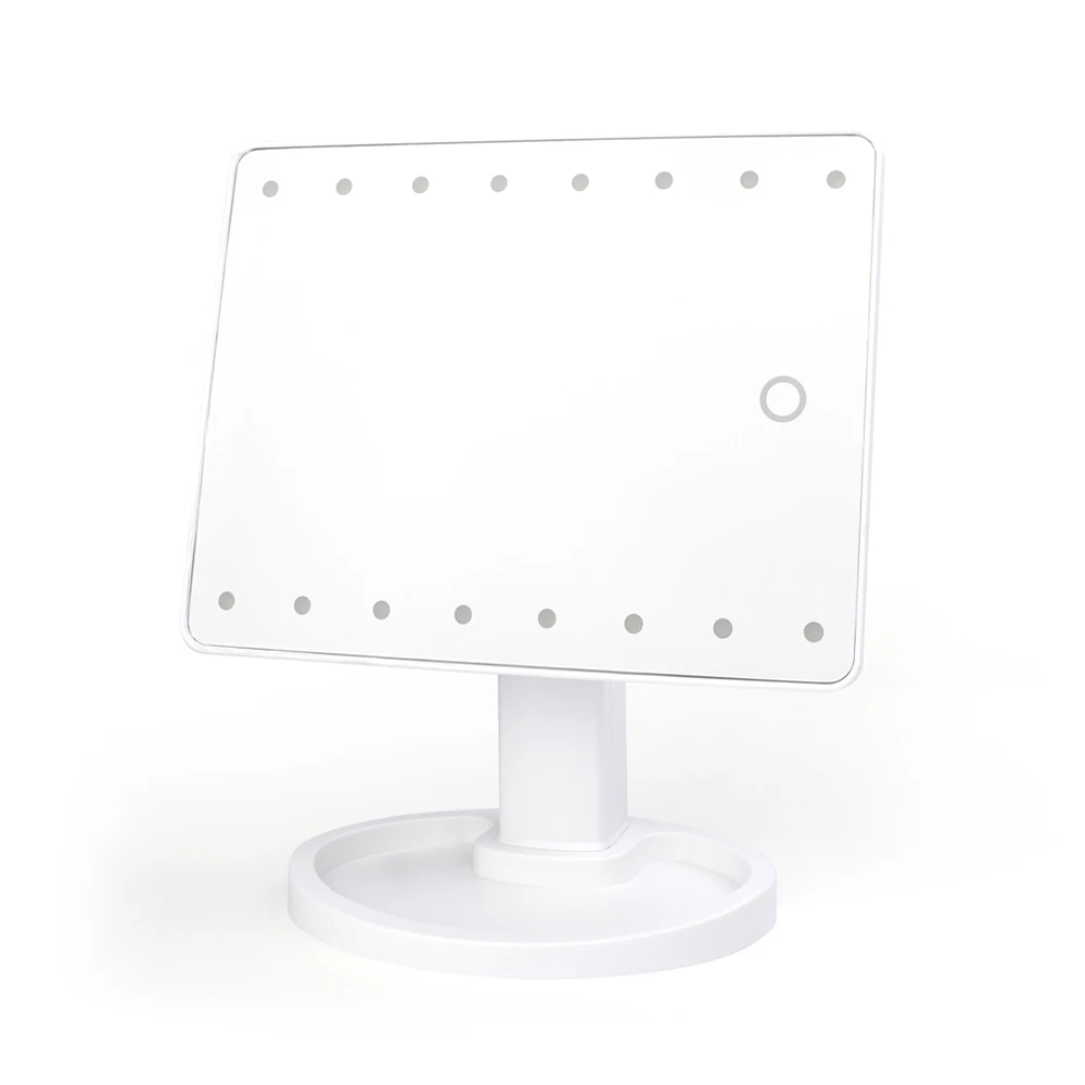 360 градусов Регулируемый профессиональный светодиодный сенсорный экран макияж зеркало светодиодный зеркало для макияжа набор игл для удаления угрей
