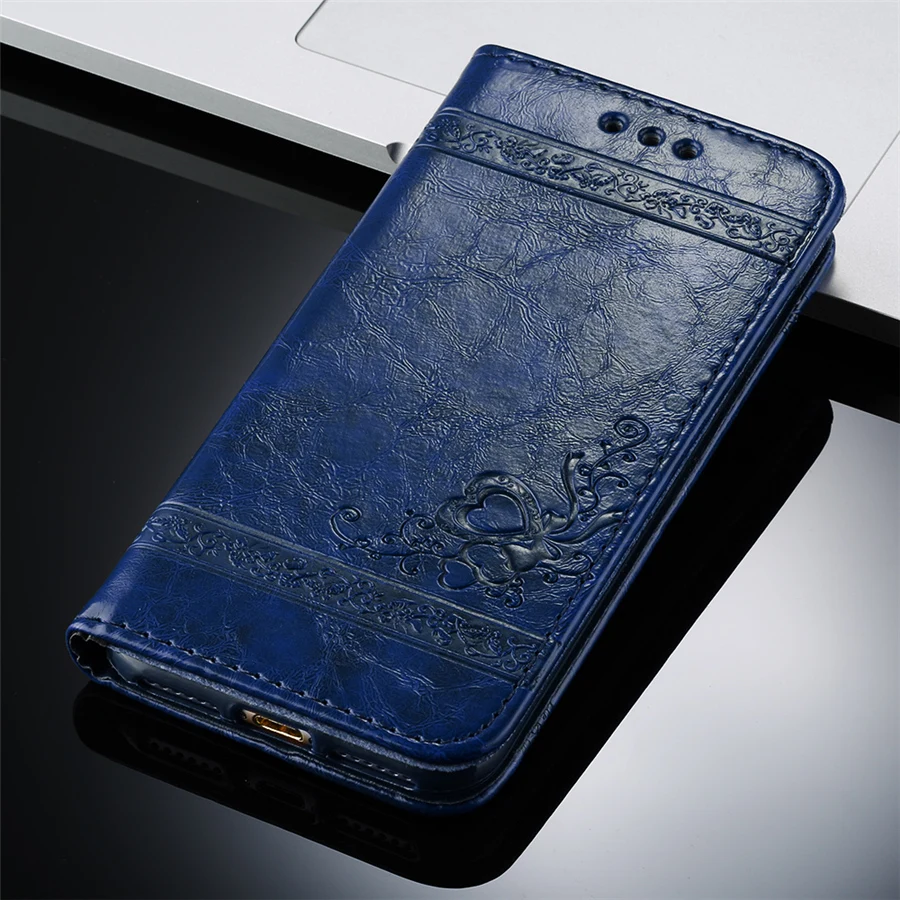 Флип чехол USLION для iPhone 6 7 8 Plus X XR XS Max Роскошный Ретро с 3D принтом и цветами телефона