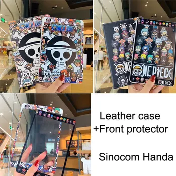 

One Piece Cartoon Leather Case Cover For ipad mini 4+Front protector tablet pc leather Cover Cases for ipad mini 4 7.9"
