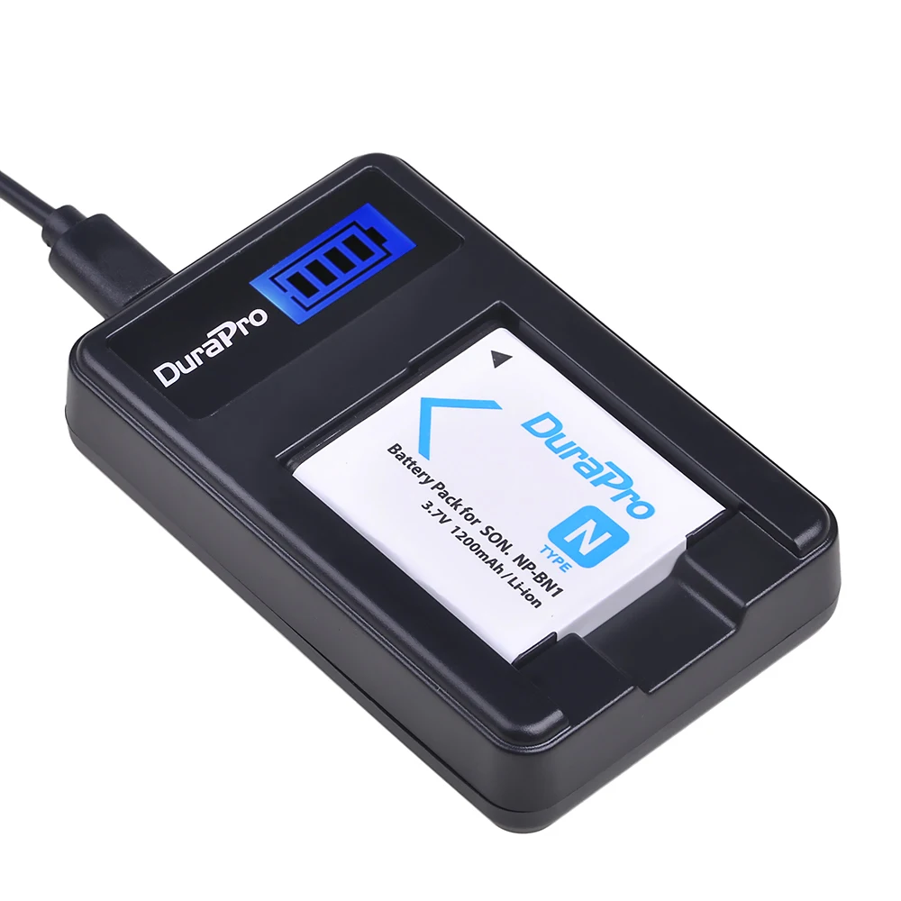 DuraPro 1200mAH NP-BN1 NP BN1 NPBN1 Battery Charger For SONY DSC