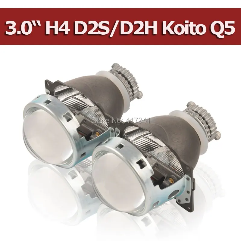 

Projector Lens 3 Inches Q5 Koito D2H D2S Bi-xenon HID Bi-xenon Projector Lens LHD/RHD Quick Install for H4 Car headlight