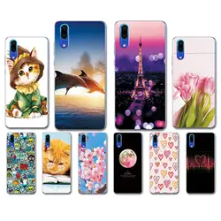 Силиконовый чехол для Funda huawei p 20 Lite huawei p 20 pro, милый чехол с сердцем для huawei p 20, мягкий чехол для телефона, чехол из ТПУ