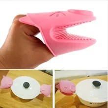 Кухонные инструменты пищевой силикагель анти-крутые перчатки мода тепло Милый Свинья фигурный инструмент Прихватки для кухонной духовки анти-горячий зажим изолированный