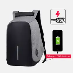 Anti theft путешествия ноутбук рюкзак Мужская Многофункциональный USB зарядка Бизнес Мужские bagcasual школьные сумки рюкзак студент школьная сумка