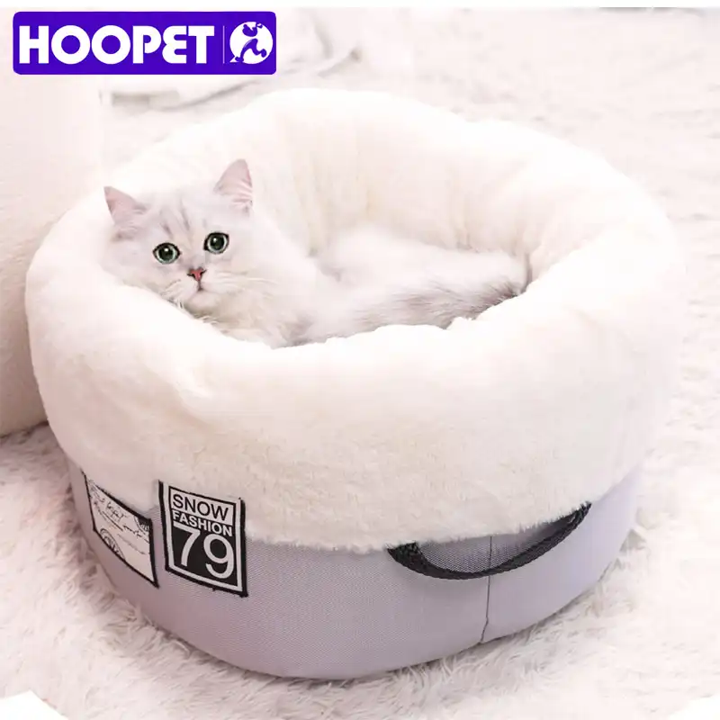 Лежанка HOOPET для кошек домик из мягкого материала кошачьего гнезда зимний теплый
