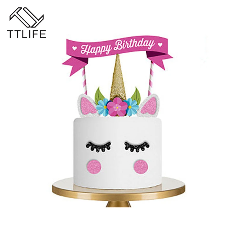 TTLIFE 3D Рог единорога уши глаз силиконовая форма для украшения торта искусственное