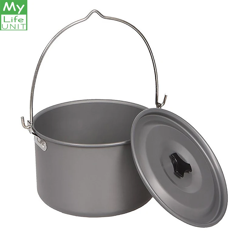 

MyLifeUNIT Aluminum Alloy Camping Pot Cookware Outdoor Camping Hiking Portable Cooking Pot