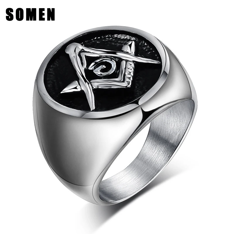 Мужское кольцо Somen Masonic из нержавеющей стали в стиле панк Мужская модная