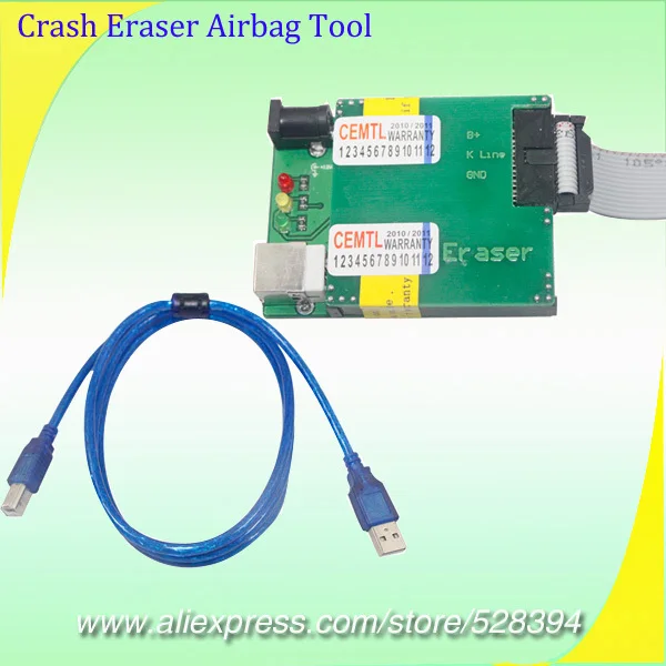 Deleting faults in Airbag crash controllers through diagnostic plug OBD2 Crash Eraser Airbag Reset Tool DHL