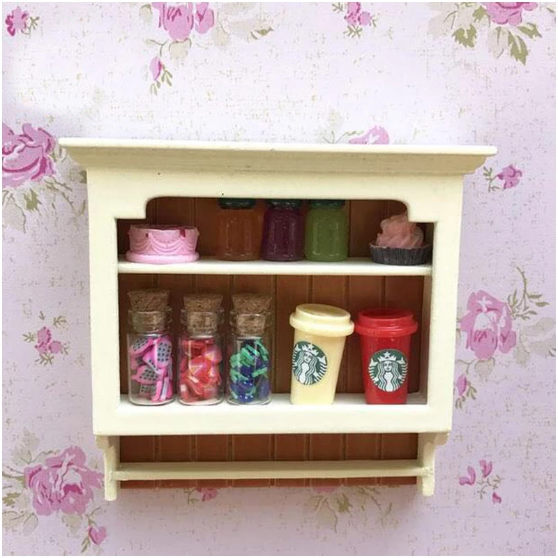 

G07-X456 children gift Toy 1:12 Dollhouse mini Furniture Miniature rement Doll accessories wooden Corner cabinet 1pcs