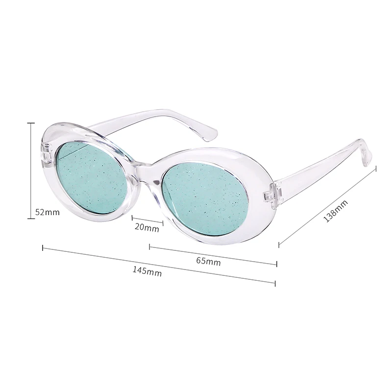 Новинка, Kurt Cobain, солнцезащитные очки для мужчин и женщин, фирменный дизайн,, Ретро стиль, розовый кристалл, овальные блестящие солнцезащитные очки 630B
