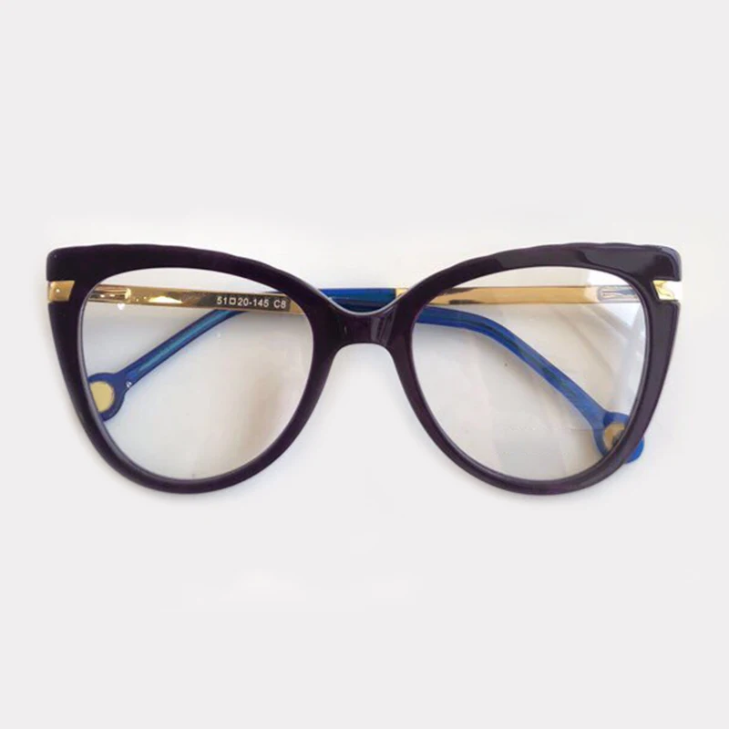 

Fashion Alloy Frame Eyeglasses Frame Fashion Optical Eye Glasses Spectacle For Women Prescription Clear Lens Glasses
